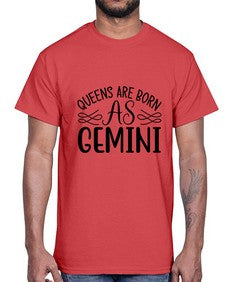 queens are born as gemini 392#- gemini- Cotton Tee