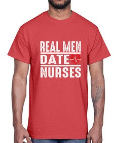 real men date nurses 1348#- nurse- Cotton Tee