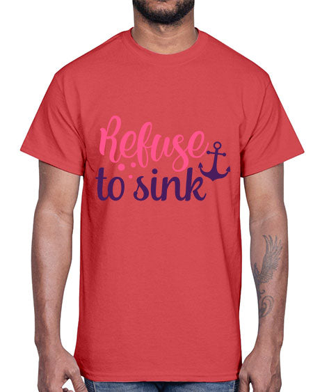 refuse to sink Style 4#- breast cancer- Cotton Tee