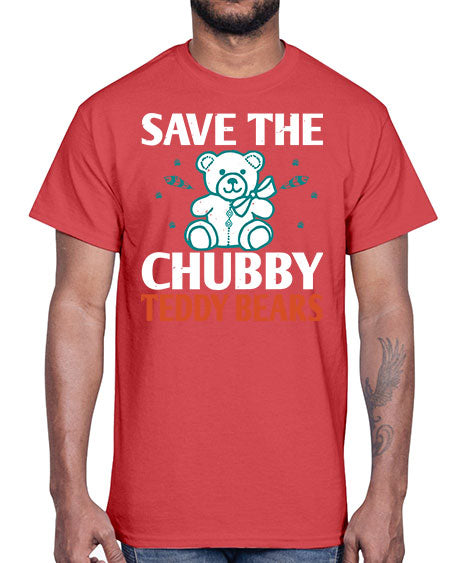 save the chubby teddy bears 247#- bears - animals- Cotton Tee