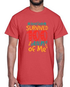 second Grade survived one hundred days of me 835#- one hundred days- Cotton Tee