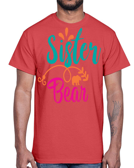 sister bear 255#- bears - animals- Cotton Tee