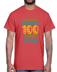 sisth grade survived one hundred days of me 872#- one hundred days- Cotton Tee