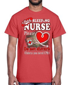 sleeping nurse 1402#- nurse- Cotton Tee