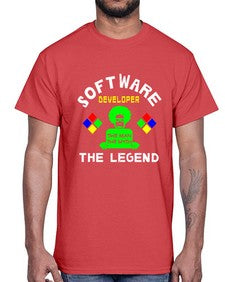 software developer the legend 16#- computer- Cotton Tee