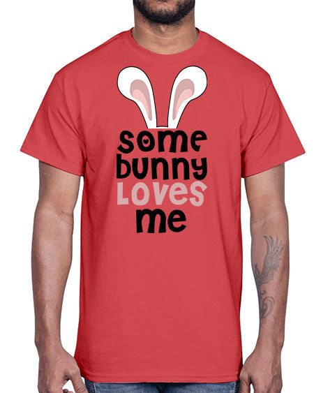 some bunny loves me- rabbit- Cotton Tee