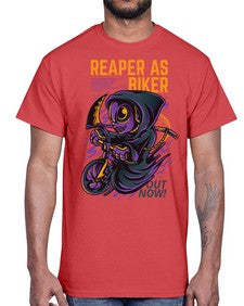 source reaper as biker 1102#- art pop art- Cotton Tee