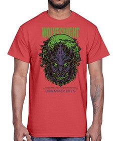 source wolves night 1104#- art pop art- Cotton Tee