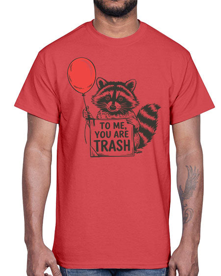 stay trashy with texture 65#- raccoon- Cotton Tee