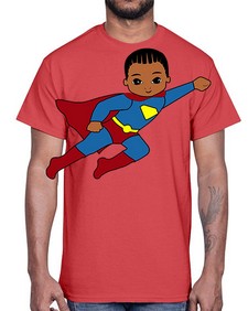 super kid 1#- black boys or men- Cotton Tee