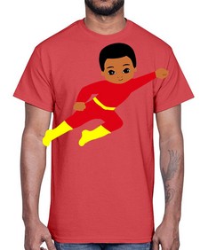 super kid 4#- black boys or men- Cotton Tee