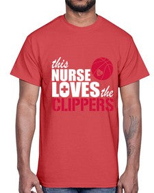 the nurse loves this seahawks 1523#- nurse- Cotton Tee