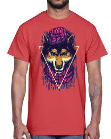 the wolves 1157#- art pop art- Cotton Tee