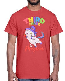 third Grade is Magical Unicorn 962#- third grade- Cotton Tee