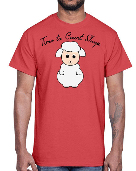 time to count sheep- sheep- Cotton Tee
