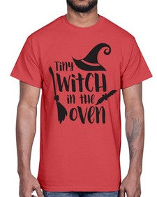 tiny witch in the oven 18#- witch- Cotton Tee