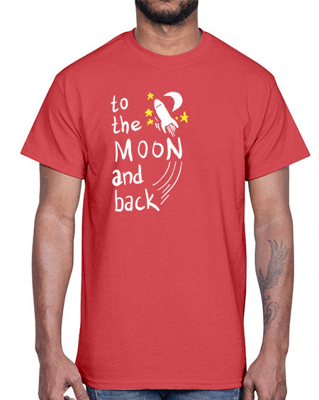 to the moon and back 9#- moon- Cotton Tee
