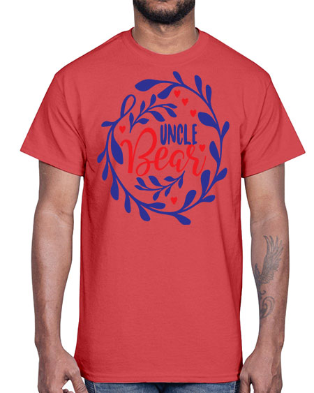 uncle bear 281#- bears - animals- Cotton Tee