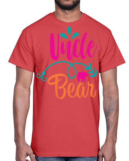 uncle bear 283#- bears - animals- Cotton Tee