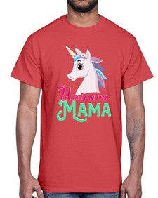 unicorn mama 471#- unicorn- Cotton Tee