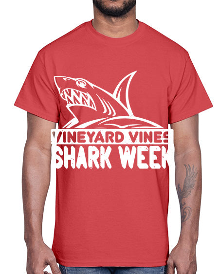vineyard vines Shark Week Style 8#- shark-fish- Cotton Tee