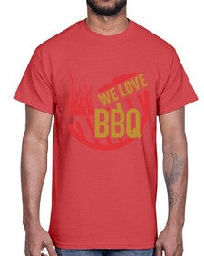 we love bbq 459#- bbq- Cotton Tee