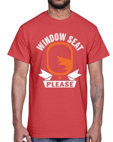 window seat please  51#- airplane- Cotton Tee