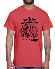witch better have my candy 17#- witch- Cotton Tee