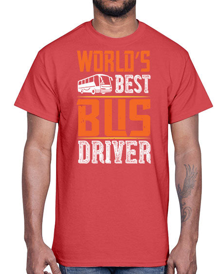 worlds best bus driver Style 1668#- Bus Driver- Cotton Tee
