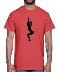 yoga pose  642#- yoga- Cotton Tee
