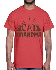 Cat Grandma Style 4#- cats- Cotton Tee