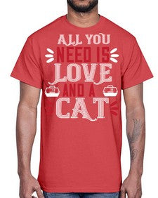 all you need is love Style 27#- cats- Cotton Tee