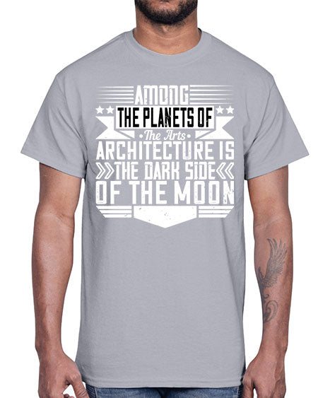 Among the planets of the arts architecture is the dark side of the moon Style 43#- architect- Cotton Tee