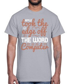 Apple took the edge off the word computer 35#- internet- Cotton Tee