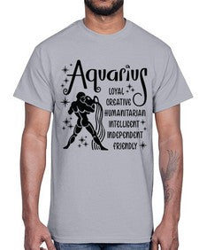 Aquarius 64#- aquarius- Cotton Tee
