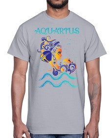 AquariusZodiac 76#- aquarius- Cotton Tee