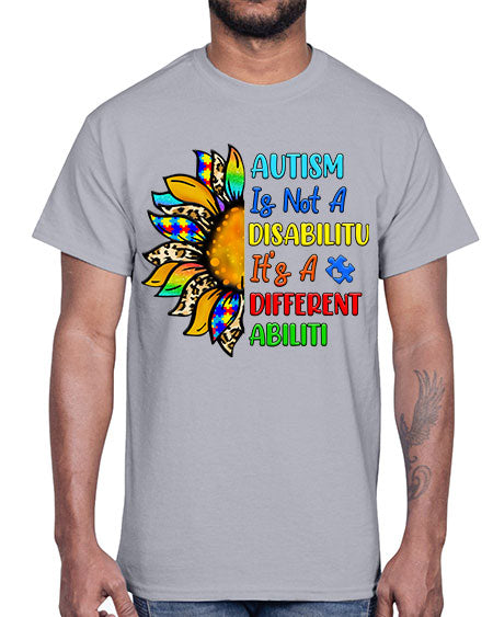 Autism is not a disabilitu its a different abiliti- autism- Cotton Tee