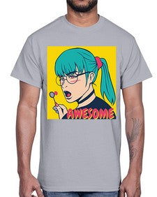 Awesome 244#- art pop art- Cotton Tee