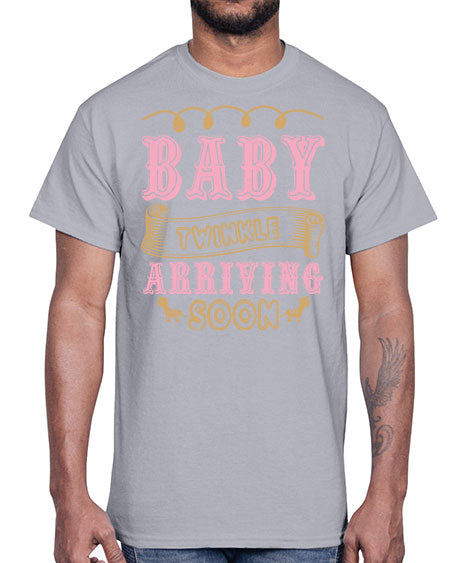 Baby Rwinkle arriving soon Style 30#- baby shower- Cotton Tee