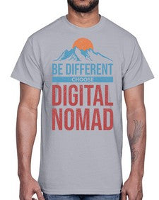 Be Different Choose Digital Nomad 28#- internet- Cotton Tee