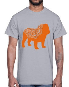 BulldogMandala 281#- mandala- Cotton Tee