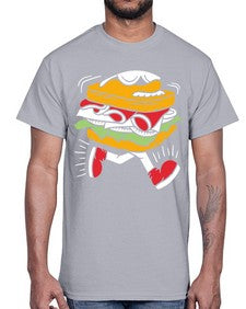 Burger 1#- cartoon food- Cotton Tee