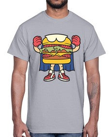 Burgerman 28#- cartoon food- Cotton Tee