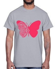 ButterflyMandala 292#- mandala- Cotton Tee