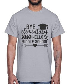 Bye elementary hello middle school 31#- eighth grade- Cotton Tee