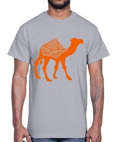 CamelMandala 295#- mandala- Cotton Tee