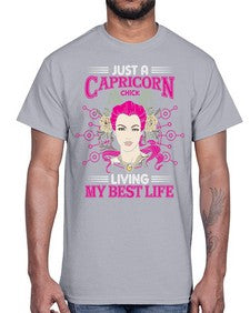 Capricorn chick 193#- capricorn- Cotton Tee