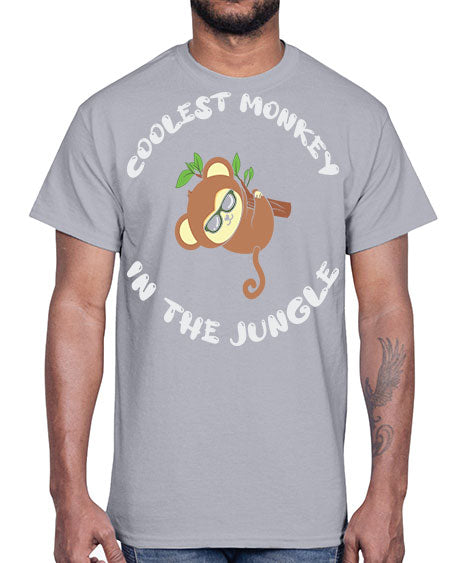 Collest Monkey in the Jungle 3#- monkey- Cotton Tee