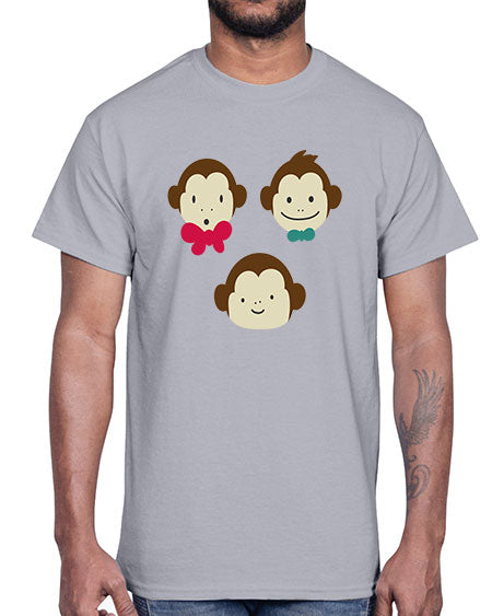 Cute_little_monkeys_5425- monkey- Cotton Tee