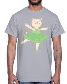 Dancing cat ballerina for ballet ballet 112#- ballet- Cotton Tee